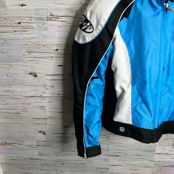Joe Rocket Motorcycle Jacket Womens Large Black Blue White - Picture 3 of 9